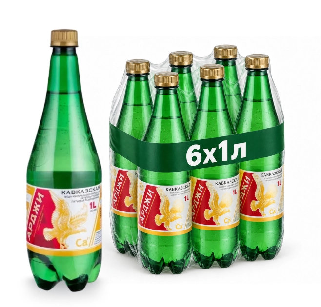 Вода "Арджи" 1 литр газированная (ПЭТ) уп. 6 шт. от магазина Vitarel