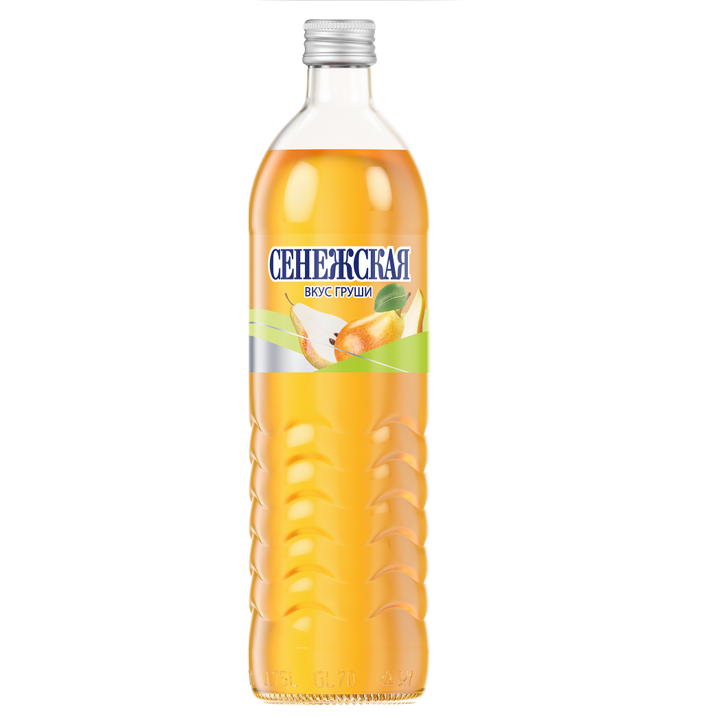 Вода Сенежская фруктовая со вкусом Груши 0,75 л, стекло, 12 шт. в уп