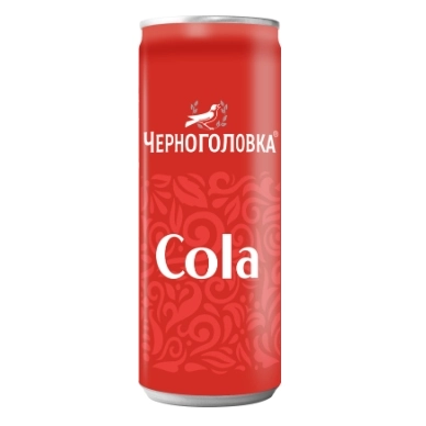 Кола Черноголовка 0.33 литра, газ, ж/б, 12 шт. в уп. от магазина Одежда+