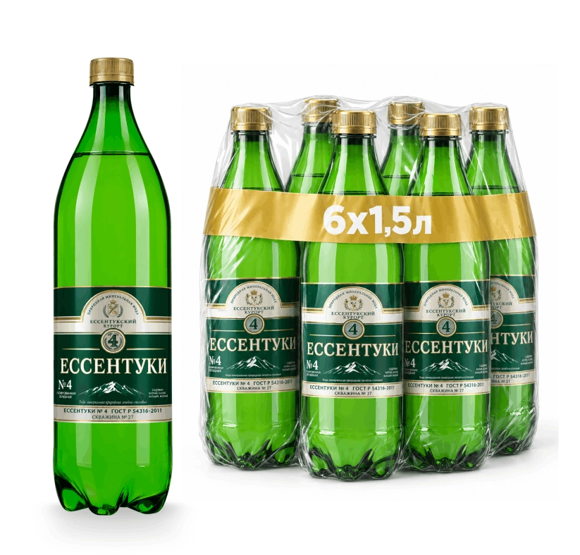 Вода "Ессентуки №04" 1,5 литра, газ, пэт, 6 шт. от магазина Vitarel