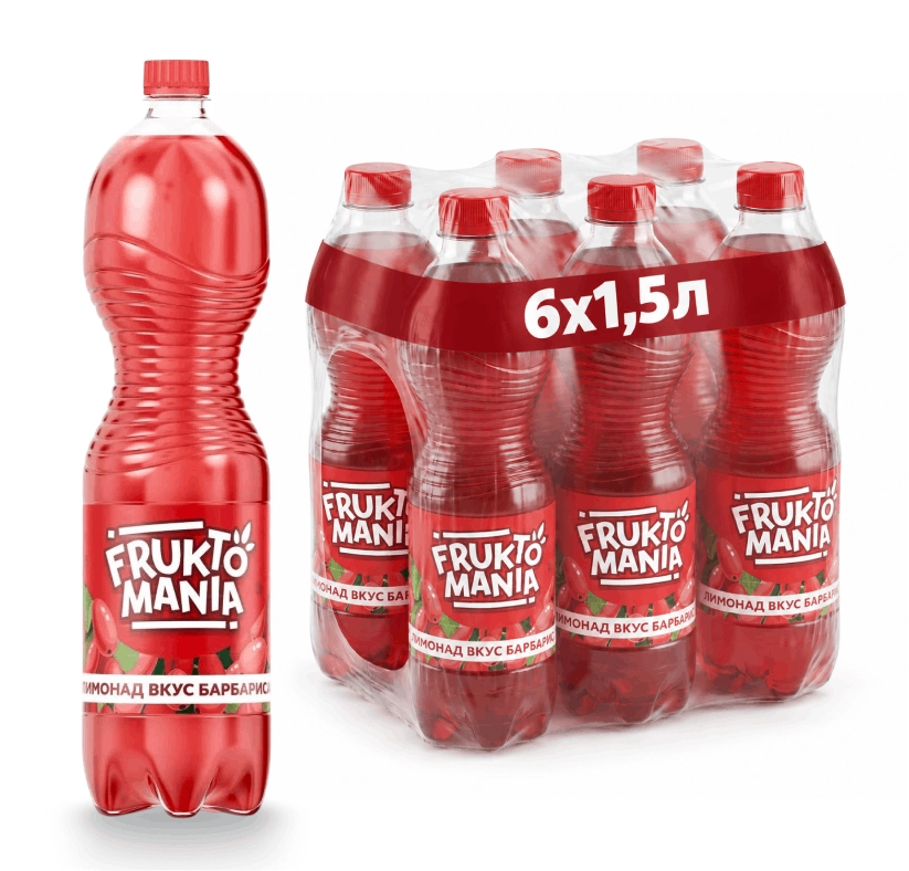 Газированный напиток Fruktomania  Барбарис 1,5 литра, 6 шт. от магазина Vitarel