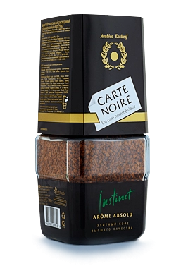 Растворимый кофе "Carte Noire"  190 гр. (стекло)